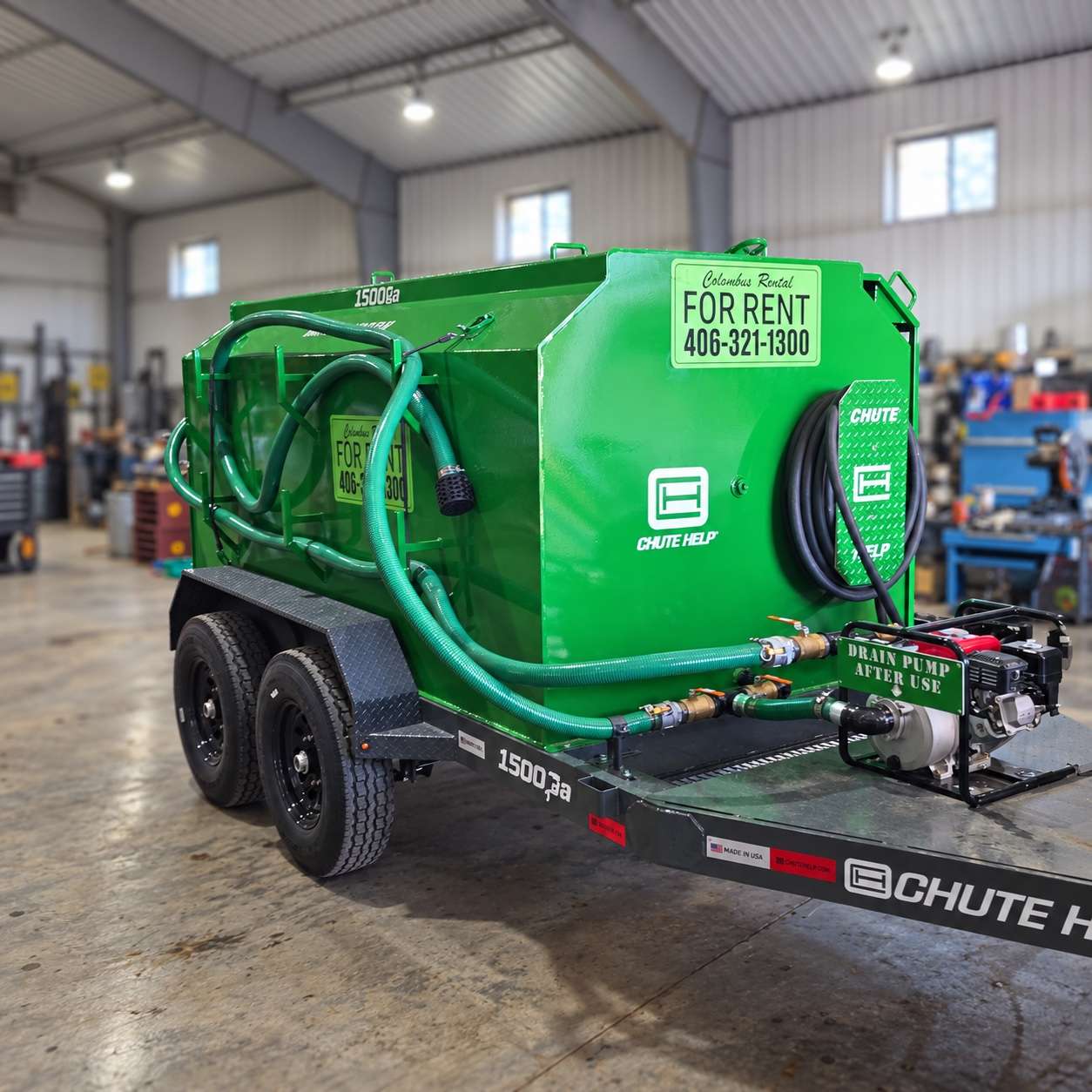 1,500-Gallon Water Trailer with Spray Bar at Columbus Rentals